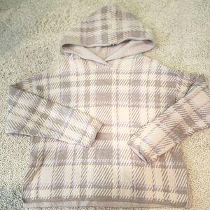 Ann Taylor Plaid Hooded Sweatshirt